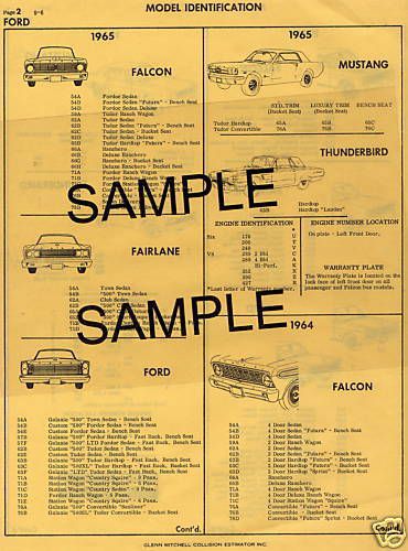 1965 1966 ford mustang 65 66 body parts list part numbers crash sheets !