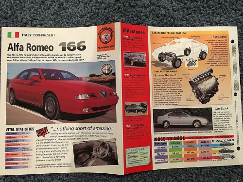 ★★ alfa romeo 166 v6- collector brochure specs info 1998+ ★★