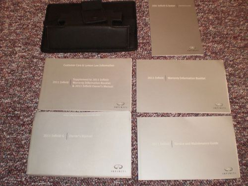 2011 infiniti g 37 &amp; 25 sedan complete car owners manual books guide case all