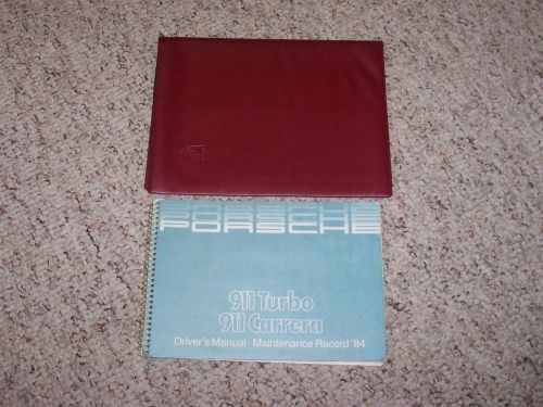 1984 porsche 911 turbo &amp; carrera owner&#039;s owners driver&#039;s manual w/ case 930 3.3l