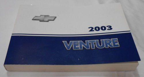 2003 chevrolet venture owner&#039;s manual. very good condition  / free s/h