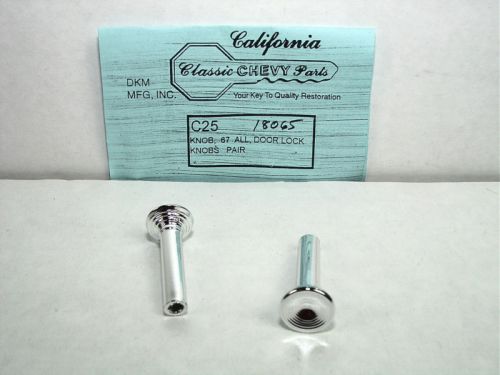 1967 camaro, 67 gto, 67 gm all chrome lock knob set (2)