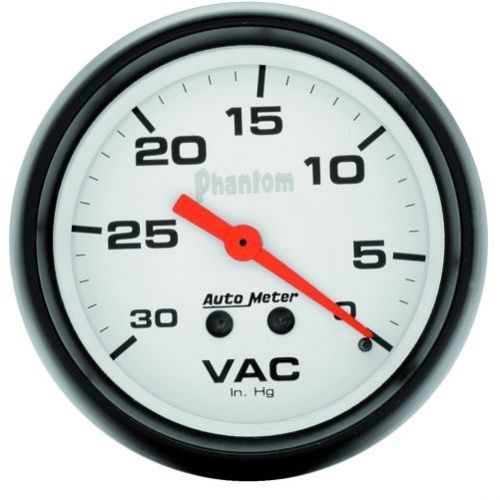 Auto meter 5884 gauge; vacuum; 2 5/8&#034;; 30inhg; mechanical; phantom