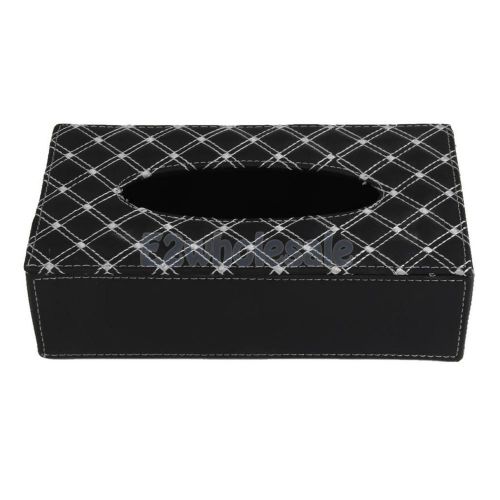 Tissue holder cover car toilet paper synthetic leather napkin box black