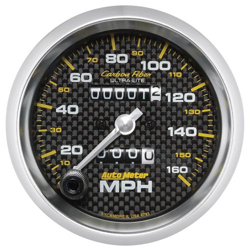 Auto meter 4793 carbon fiber; mechanical speedometer