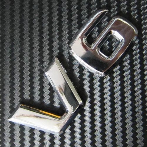 Car trunk  badge emblem sticker tailgate v6 v 6 chrome badge