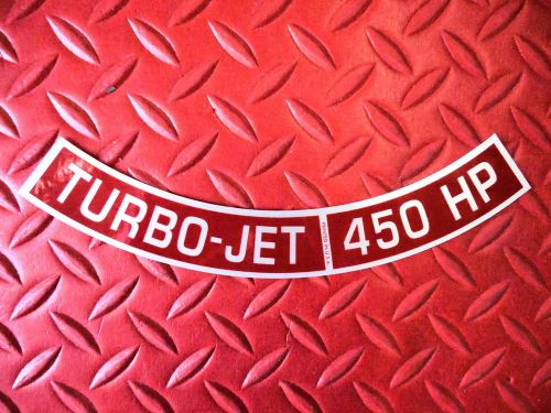 Chevrolet 454 turbo jet 450 horsepower licensed reproduction air cleaner decal