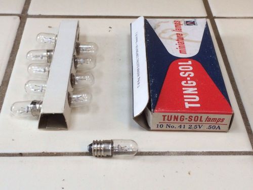 Vintage box tung-sol ts 41 2.5v light lamp nos nib bulbs car old truck bus van