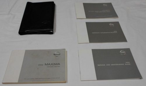 2002 nissan maxima owner manual 5/pc.set &amp; black nissan tri-fold factory case