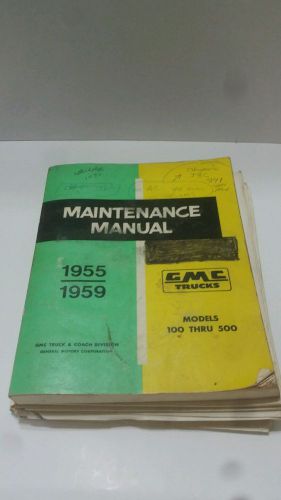 1955 1956 1957 1958 1959 shop maintenance manual models 100-500 gmc pickup truck