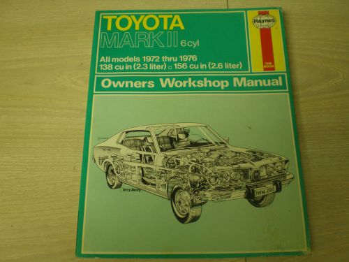 1972 1973 1974 1975 1976 toyota markii haynes repair manual new old stock