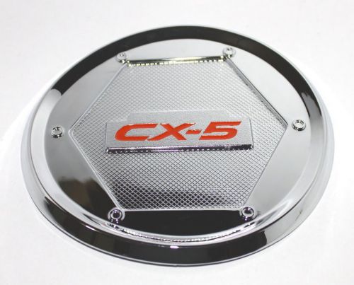 New mazda cx-5 chrome fuel tank lid cover trim silver logo color red