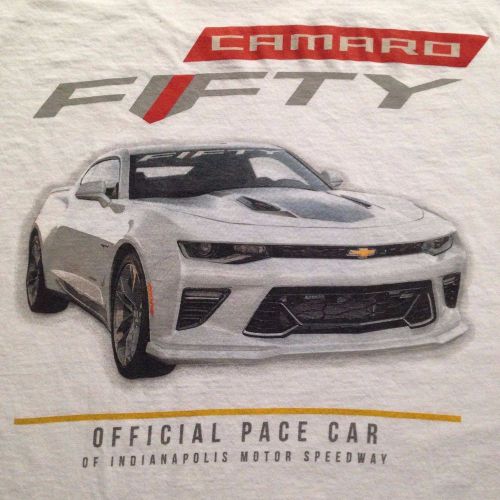 Chevrolet camaro 50 xl t shirt official pace car of the 100th indianapolis 500