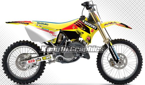 2001 up to 2008 suzuki rm 125 250 motocross backgrouds deco kungfu graphics kit