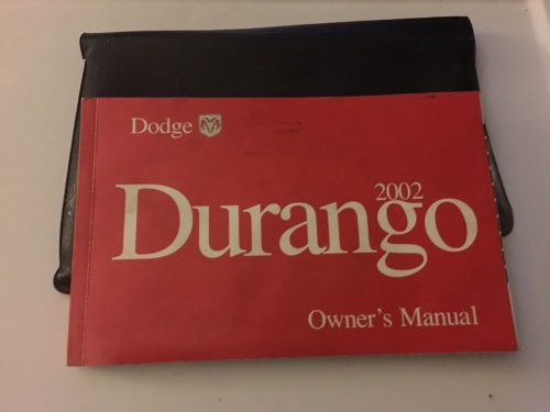 2002 dodge durango owners manual