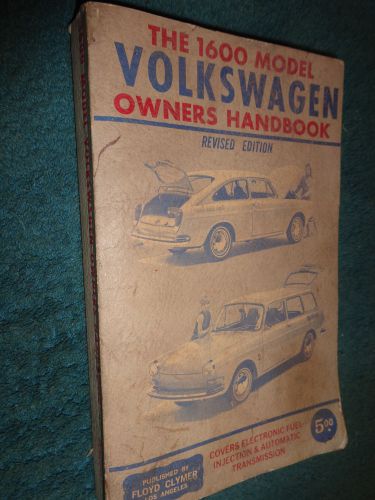 1965-1967 volkswagen shop manual 1500 / 1600 models clymer repair book 1966