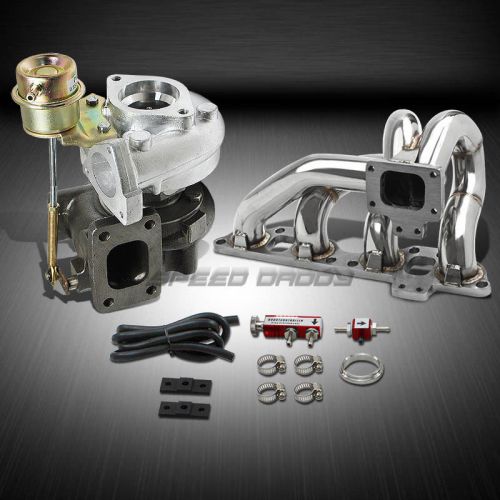 T25/t28 td04 250hp+boost 3pc turbo charger+manifold kit for sr20de 240sx s13 s14