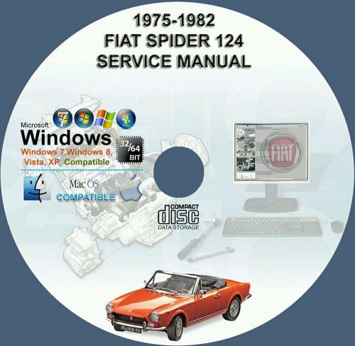 Fiat spider 124 1975 -1982 service repair manual on cd