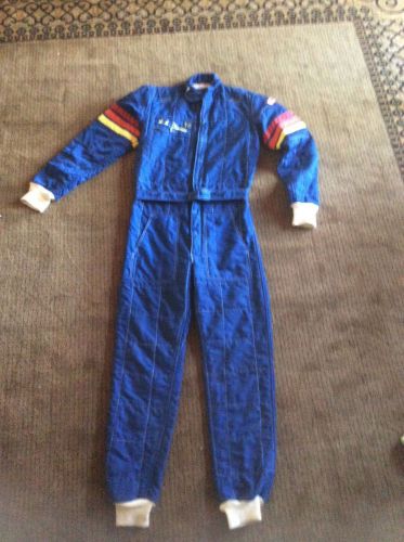 Vtg simpson auto racing fire suit blue size lg