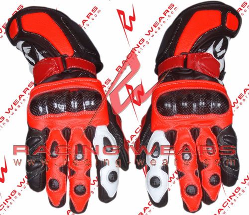 Honda repsol motorbike racing leather gloves 2016 available in all sizes