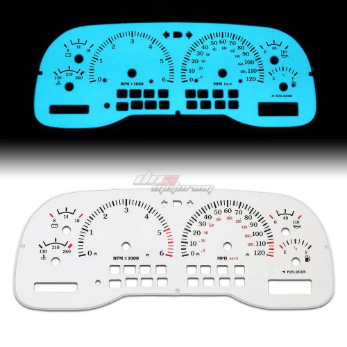 White indiglo glow gauge el dashboard cluster for 97-99 dakota/durango at/mt