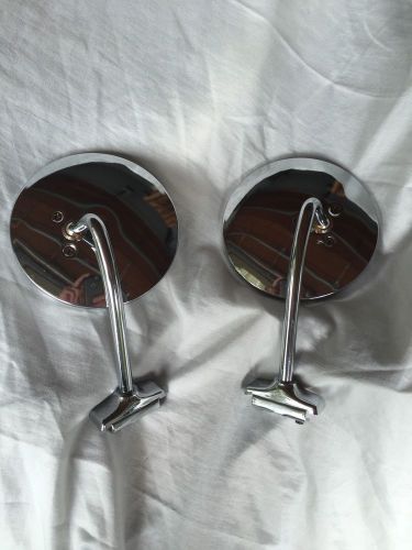 Vintage style chrome side door mirrors classic willys wagon truck van jeep