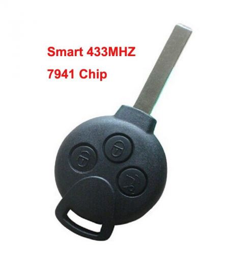 Remote key keyless 3 button for mercedes benz mb smart 451 433mhz 7941 chip