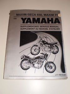 Yamaha 82  xj650 r / rj  nj650 rjc xj750 j xj650 lj supplementary service manual