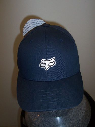 Blue with white fox hat cap