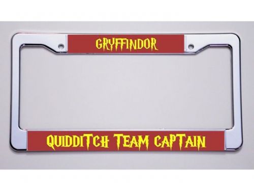 Harry potter fans! &#034;gryffindor/quidditch team captain&#034; license plate frame