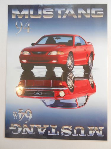 1994 - 64 1/2 original ford mustang reflections poster lamenated