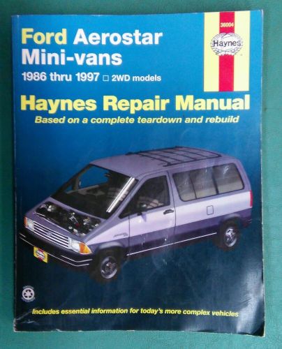 Ford aerostar haynes manual 1986-1997 #36004