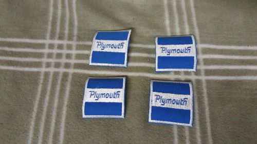 Lot of 4 nos plymouth jacket patches. chrysler.