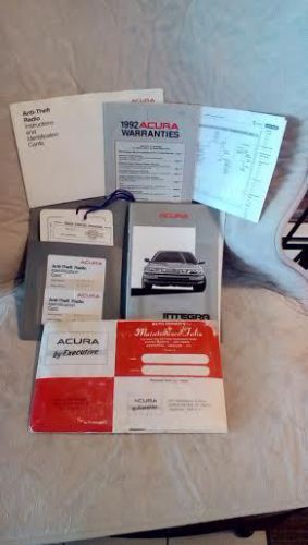 1992 acura integra 3 door original owners manual in case