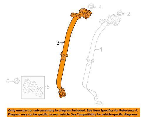 Mopar 1va69dx9ad seat belt lap &amp; shoulder belt