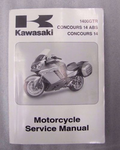 Oem kawasaki service repair manual book concours zg1400 abs/non abs 2008 gtr