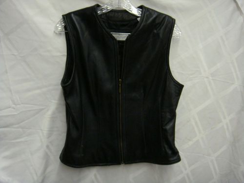 Lord &amp; taylor leather ladies motorcycle vest sz.4