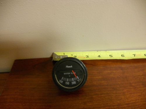 Hawk water temperature gauge, coolant temp, vintage classic rat rod muscle car