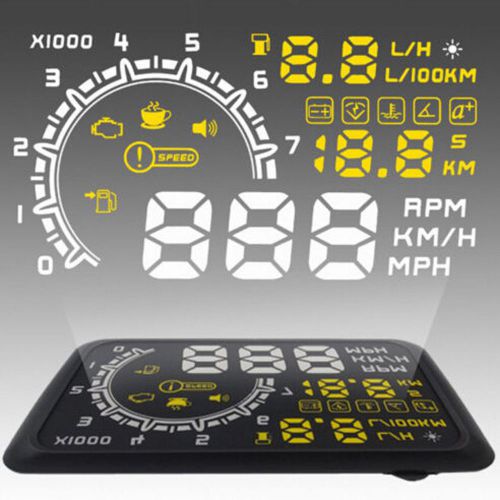 Auto hud head up display obd 2 ii tachometer/speedometer/odometer/ fault alarm