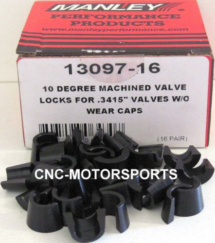 13097-16 manley machined steel 10 degree valve locks with conventional groove