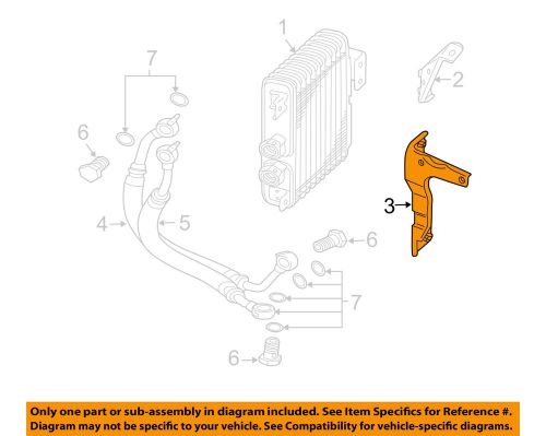 Mitsubishi oem 03-06 lancer 2.0l-l4-oil cooler bracket left mr464631