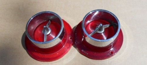 1963  ss chevy rear tail lite  lens - stop light - qty 2