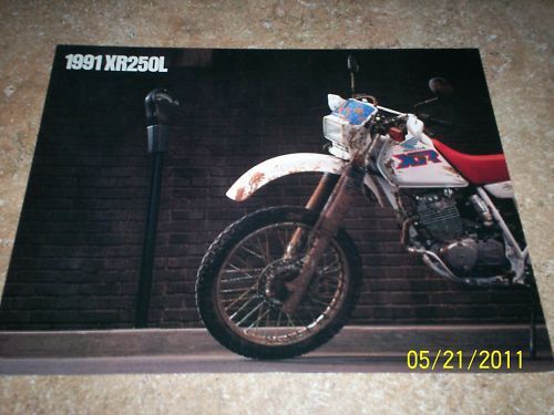 1991 honda xr250l xr250 xr-250 sales brochure