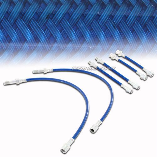 93-98 volkswagen jetta/golf/gti front &amp; rear stainless steel brake lines blue