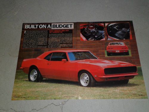 1968 chevrolet camaro rs article / ad