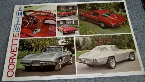 1963 - 1966  chevrolet corvette poster 24&#034;x36&#034;  stingray poster 24&#034;x36&#034;