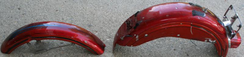 Used harley shovelhead 1973-1983 fender set front chopped fender front + rear