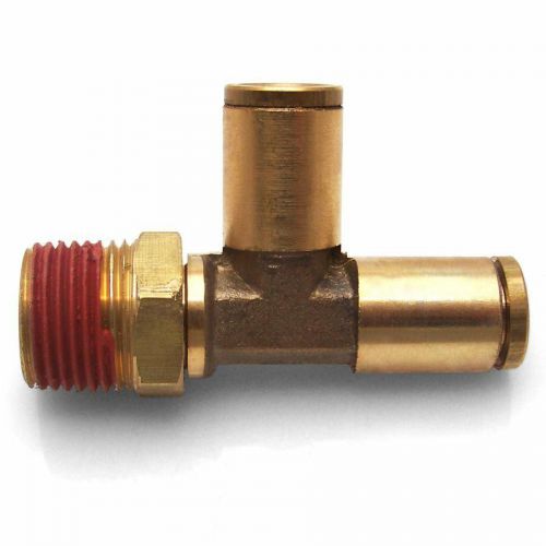 3/8&#034; npt male to 5/16&#034; push tube 90º male to tube t air fitting