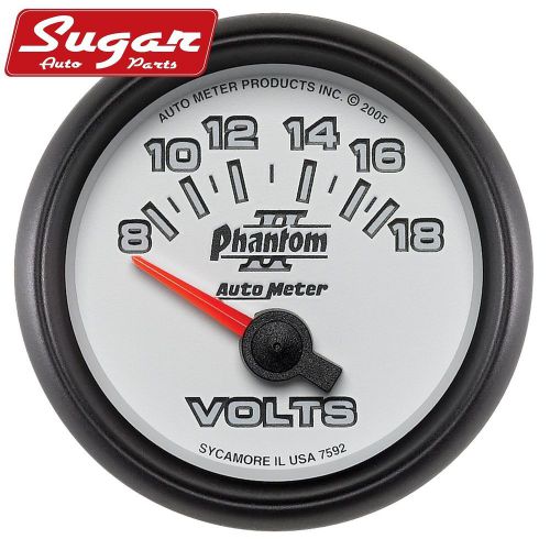 Auto meter 7592 phantom ii; electric voltmeter gauge