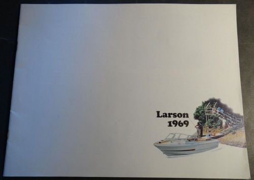 Nice large vintage 1969 larson boats sales brochure 24 pages  (942)